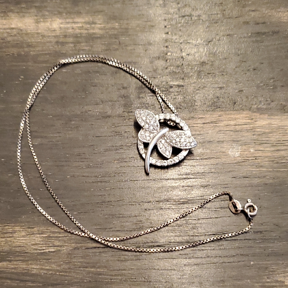 Sterling Silver Dragonfly Pendant Necklace